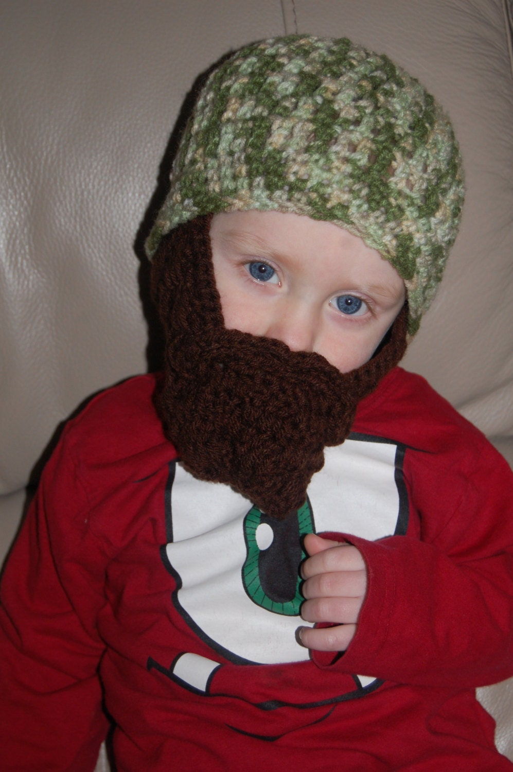 Made Upon Ordering Beard Beanie Child Size 18 to 24 Months Size Can Customize Size