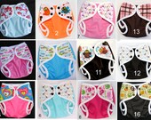 NB or Small  Gusseted Diaper Cover - PUL with Embellished Tabs - Choose your favorite