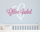 Name Wall Decal - Monogram Baby Children Wall Vinyl Decal Set
