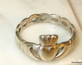 Solvar Sterling Silver Irish Claddagh Ring Size 6 1/2  Love Friendship Marriage Loyalty
