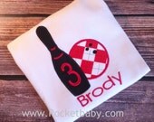 Personalized Bowling Party Birthday Shirt - You Choose your Fabric - by Pocketbaby