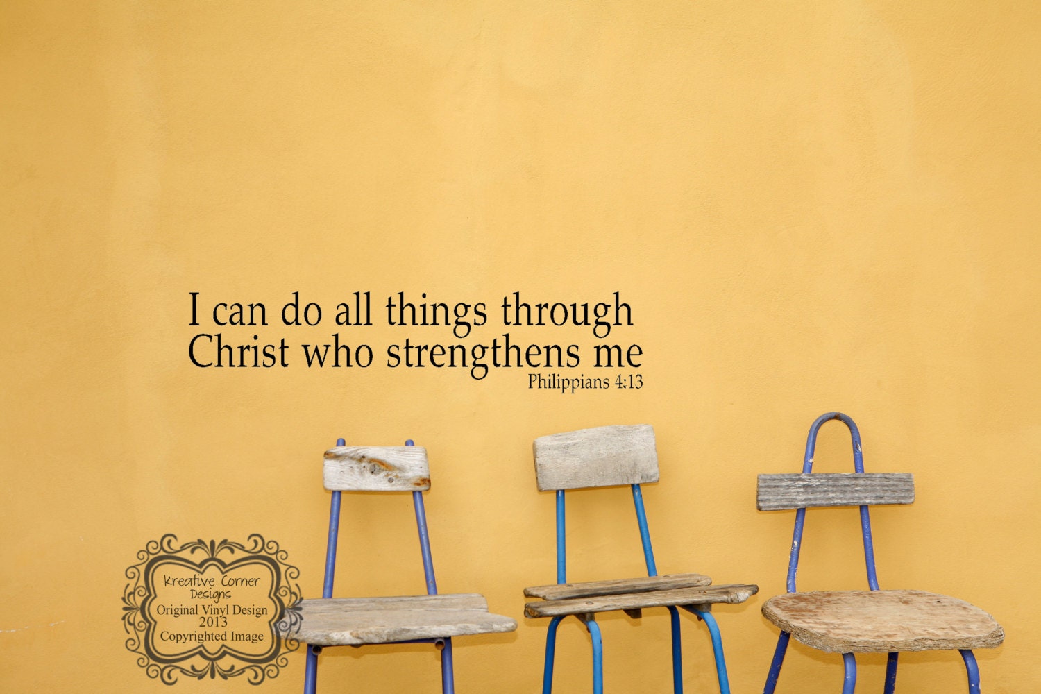 I Can Do All Things Through Christ Philippians 4:13  Wall  Decal