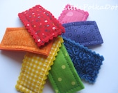 Colors of the RAINBOW, Girls hair snap clips, set of 7