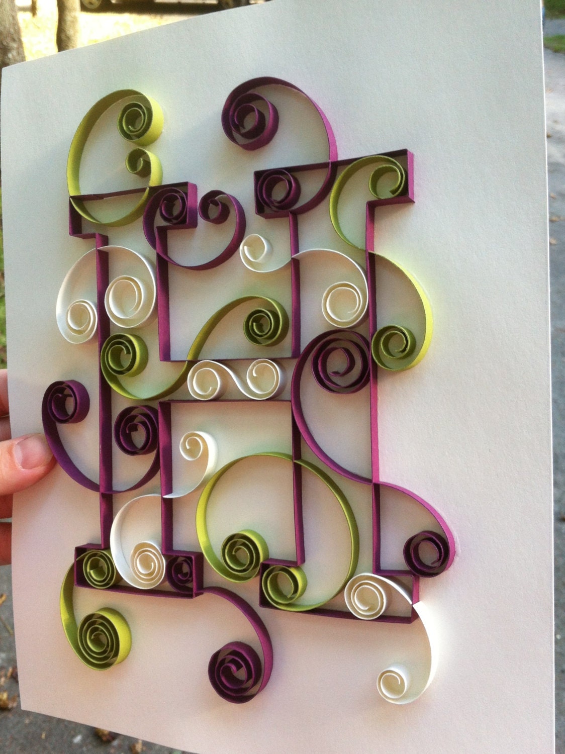 Custom Created Quilled Letters 8x10 by Allthingsmadebykelly