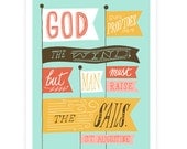 God provides the Wind fine art print, 11 x 14