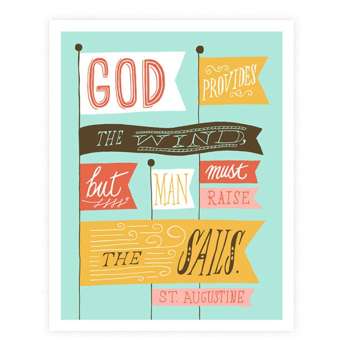 God provides the Wind fine art print, 11 x 14