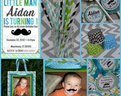 Little Man Mustache Bash Decorations Package