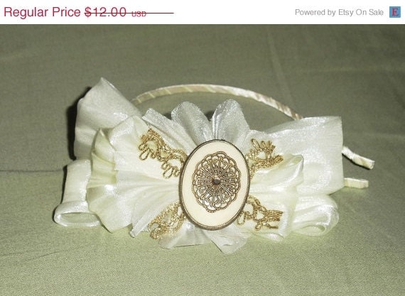 SALE ENDS 5/9 Headband Ivory Wonderland bow