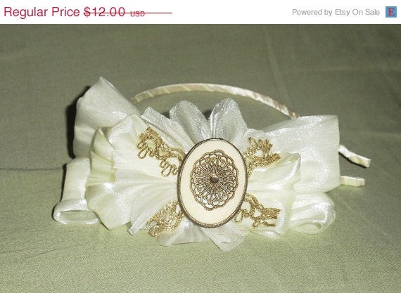 SALE ENDS 5/9 Headband Ivory Wonderland bow
