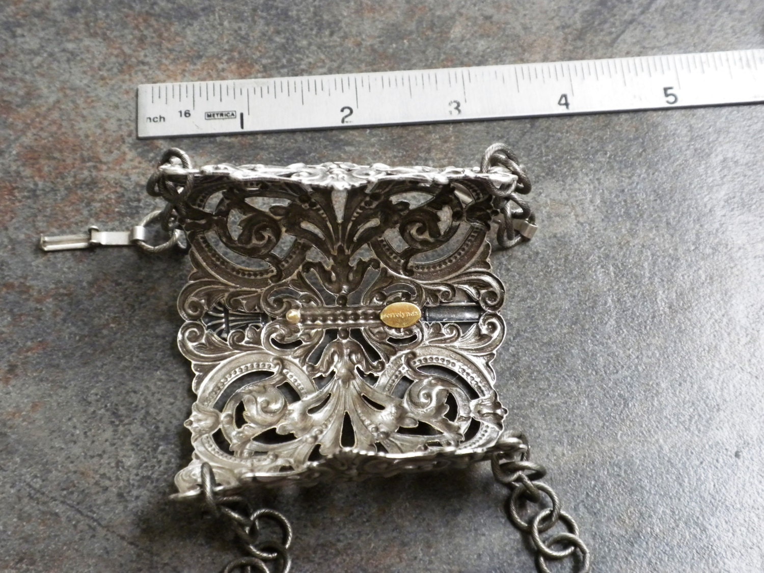 Steampunk Skeleton Key Silver Cuff Bracelet