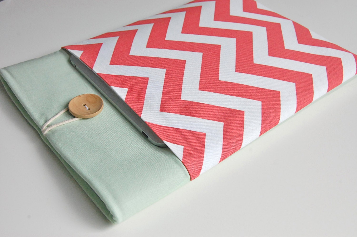 Coral Laptop Case 13 inch Ultrabook, MacBook Air 13 or MacBook Pro Sleeve with Pocket
