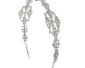 GIANNA Headband -  bridal, rhinestone, crystal, veil, wedding, tiara, headpiece