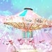 Carnival Ferris Wheel Photos, Pink Teal Aqua Baby Nursery Child Carnival Photos, Dreamy Child Baby Room Decor, Ferris Wheel Photo 8" x 12"