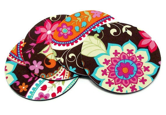 Coasters - SET of 4 --  Paisley spree