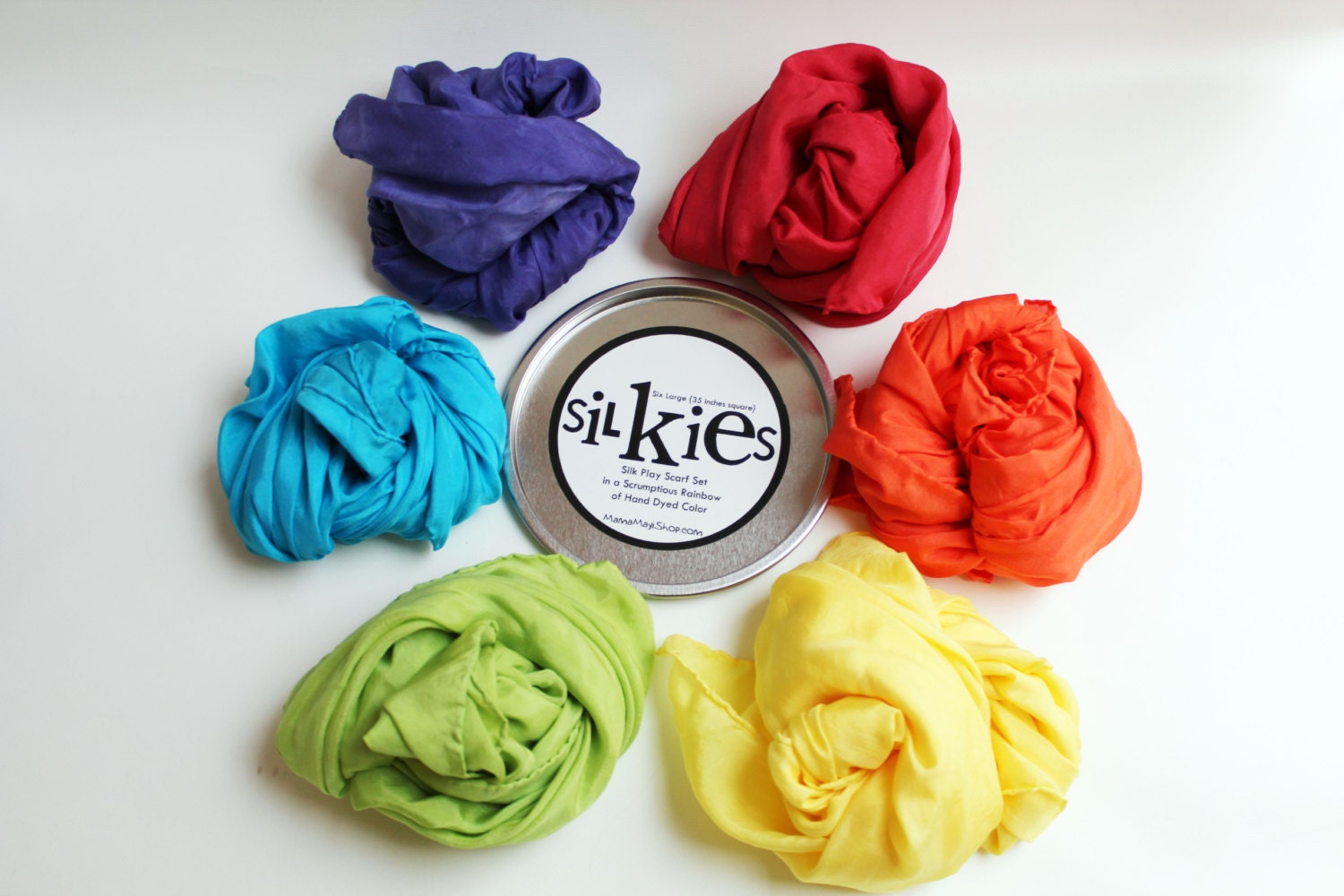Silkies Rainbow Scarf Playset SMALL - Montessori and Waldorf Inspired Open Ended Play Silks