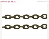 Special Antiqued Brass Chain 5 Feet of Etched Metal Chain (CHT104Y-AB)