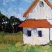 COTTAGE FARMHOUSE Oil PAINTING California Impressionist Plein Air Landscape Lynne French Art 11x14