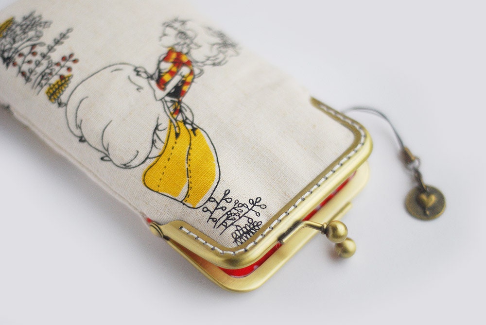 Girl with Yellow bag Iphone case gadget case( iPhone 5)