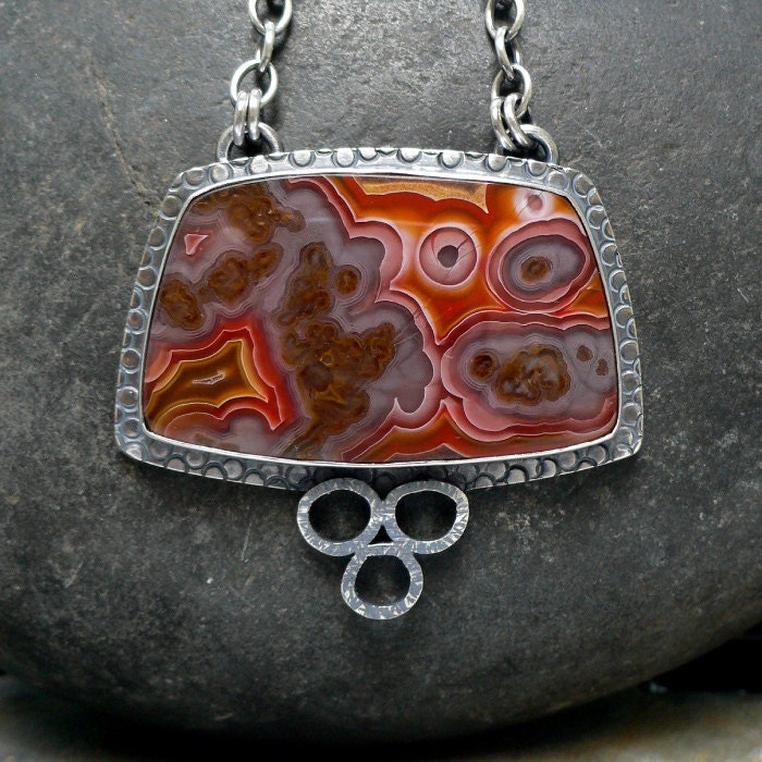 Sterling Silver Necklace with Agua Nueva Cabochon