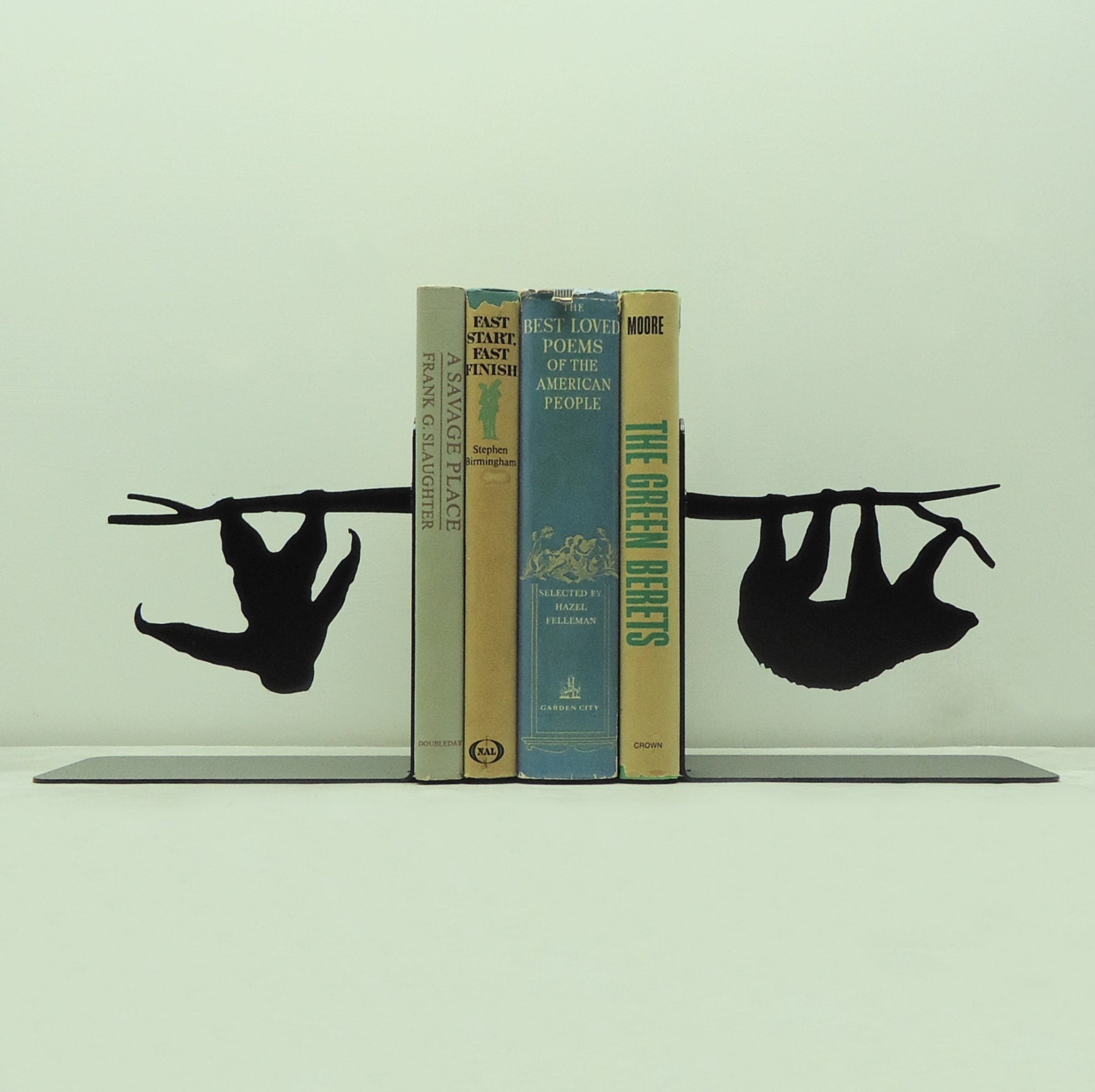 Sloth Metal Art Bookends - Free USA Shipping
