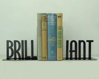 Brilliant Metal Art Bookends - Free USA Shipping