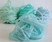 Crinkle Silk Chiffon Ribbon - Hand Dyed - 1" - 10 yds