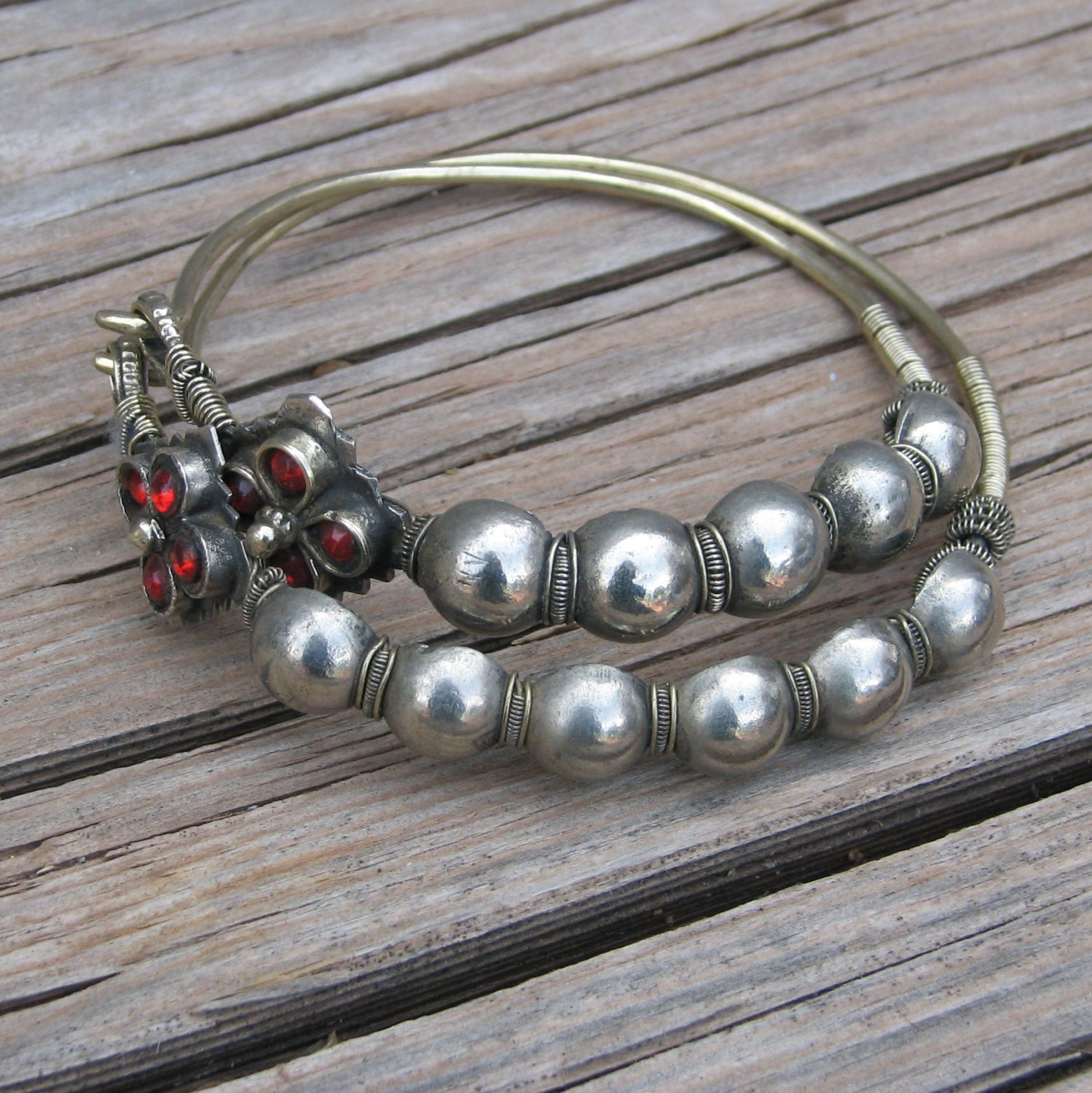 Large 12 Gauge Tribal Hoop Earrings