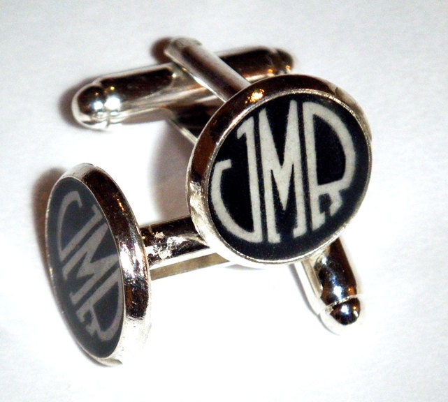 Monogrammed Cufflinks by MonogramsEtcNC on Etsy