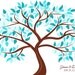 Personalized Wedding Tree Guest Book - Printed Leaves, for up to 200 guests
