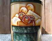 Gingerbread Hand Painted Vintage Kitchen Metal Canister