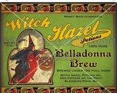 Halloween Witch Potion Label Digital Printable Tag Instant Digital Download Image Collage Scrapbooking Sheet Belladonna Brew