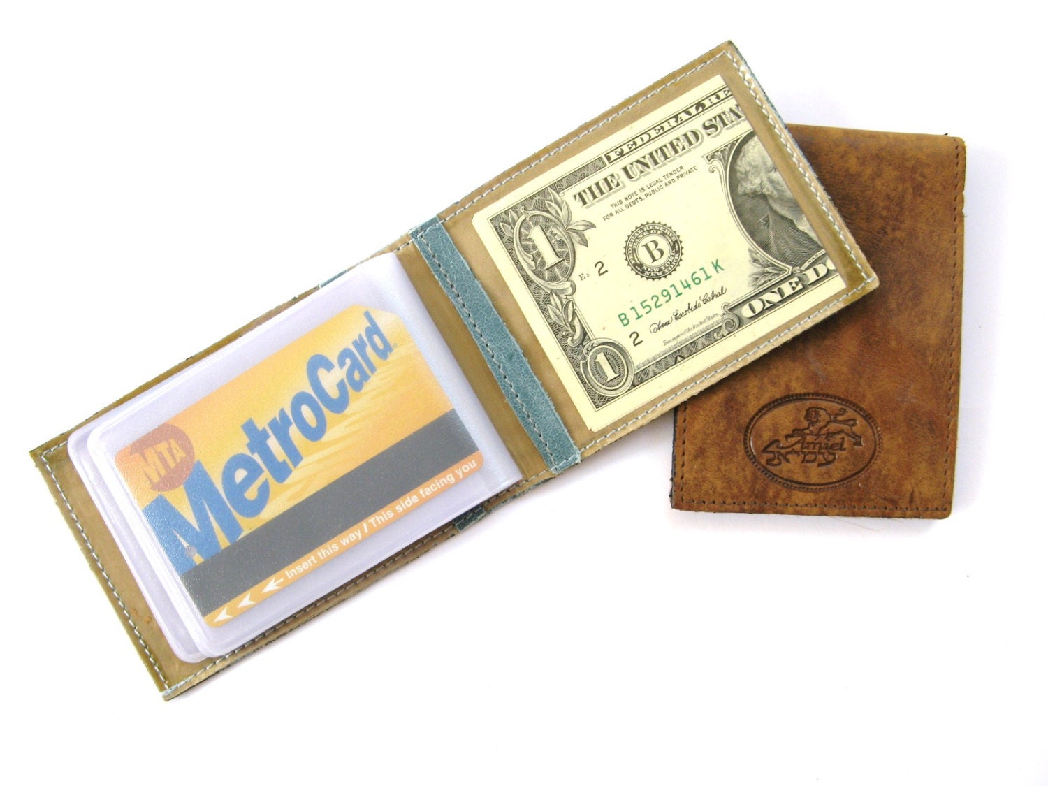 Credit Card Wallet - in Teal - Aqua Blue (No. 494)