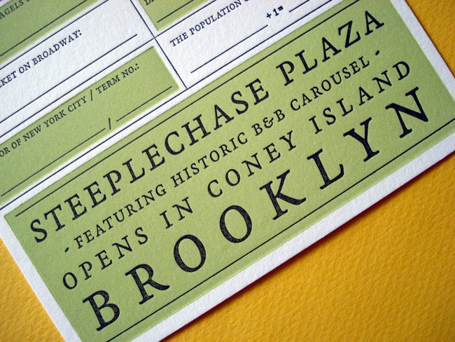 Brooklyn Letterpress 2013 Year You Were Born Card