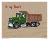 Dump Truck Placemat 12x15, Dump Truck Decor, Dump Truck Gift