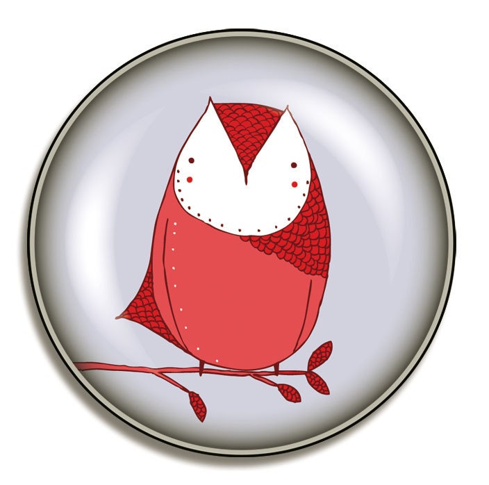 April Owl Magnet