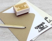 Camera Rubber Stamp: Wood Mounted - Photographer, Travel, Vacation - DIY Stationery