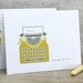 Personalized Stationery: Vintage Typewriter, Custom Stationary, Flat Note Cards - Yellow, Honey Gold, Grey (Set of 8)