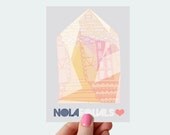 NOLA equals HEART Print Greeting Card