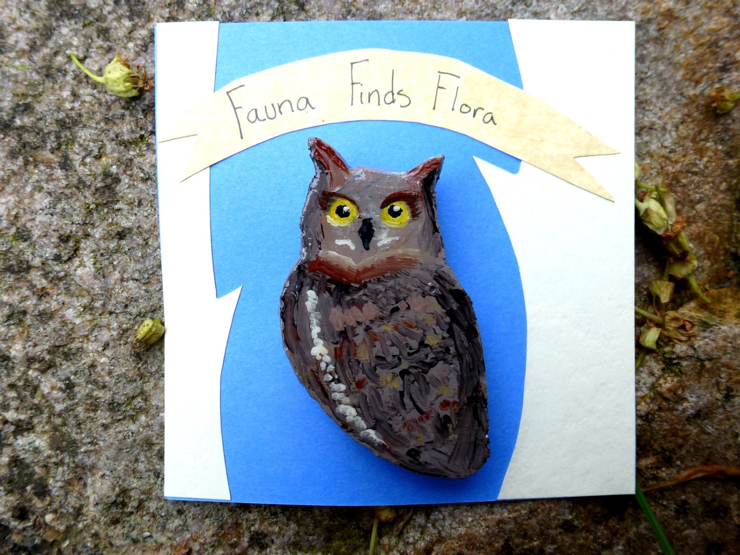 Painted Owl Pin