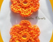 Summertime Orange crochet flowers