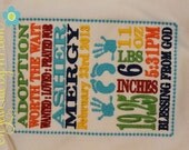 Custom made embroidered newborn adoption onesie