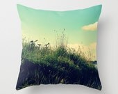 City Summer No. 10 . Throw Pillow . Home Decor . Decoration . Elegant . Romantic . Nature . Bikes . Meadow . Picknick