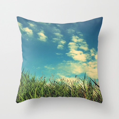 Summer in the City No.3 . Throw Pillow . Home Decor . Decoration . Elegant . Romantic . Nature . Schilf . Sommer . Sky