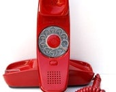 1960s Brick Red Western Electric Trimline Rotary Telephone