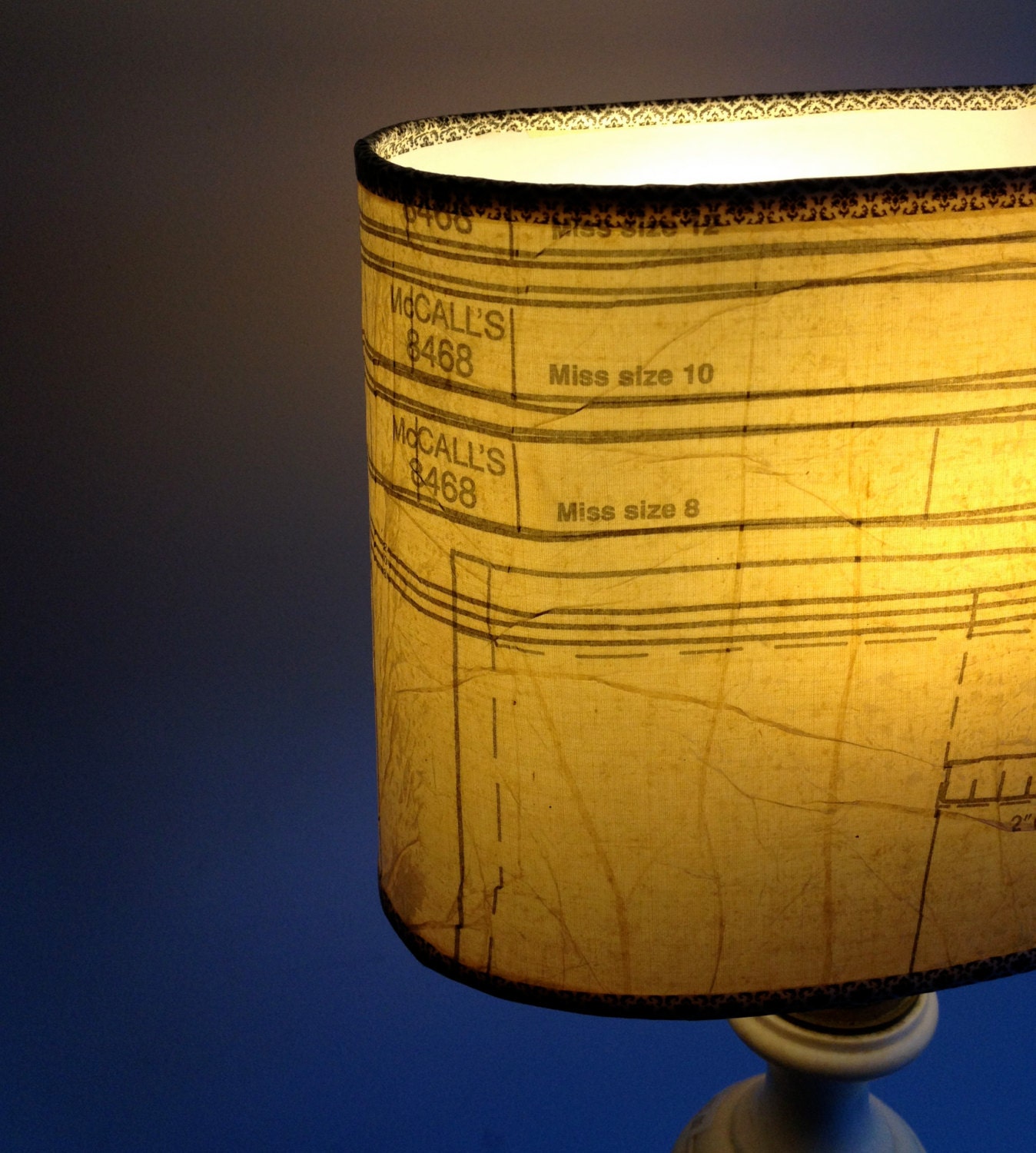 Vintage Dress Pattern Lamp Shade