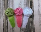 Tinkerbell rosette snappy clips