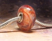 Solar Flair European Glass Lampwork Cored Bead Charm