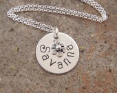 Personalized name necklace  - Flower girl necklace - Child's name necklace in sterling silver