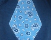 Blue bandana tie on navy bodysuit (Onesie) for your little gentleman size 3-6 mos.