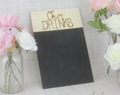 Wedding Drinks Chalkboard Sign Rustic Chic Country Wedding Decor (Item Number 130058)